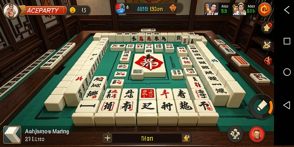 Tampilan gameplay ACEPARTY yang mendebarkan dan penuh strategi Mahjong.