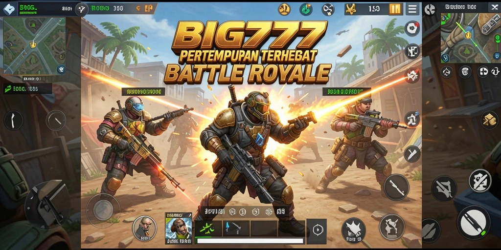 Tampilan gameplay <strong>BIG777</strong> yang intens di arena Battle Royale.