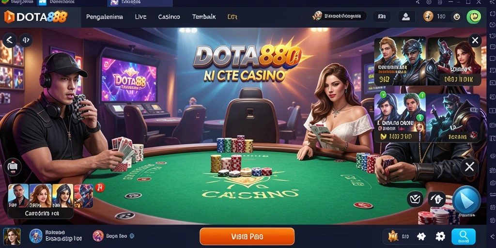 Tampilan gameplay DOTA88 yang mendebarkan di Live Casino.