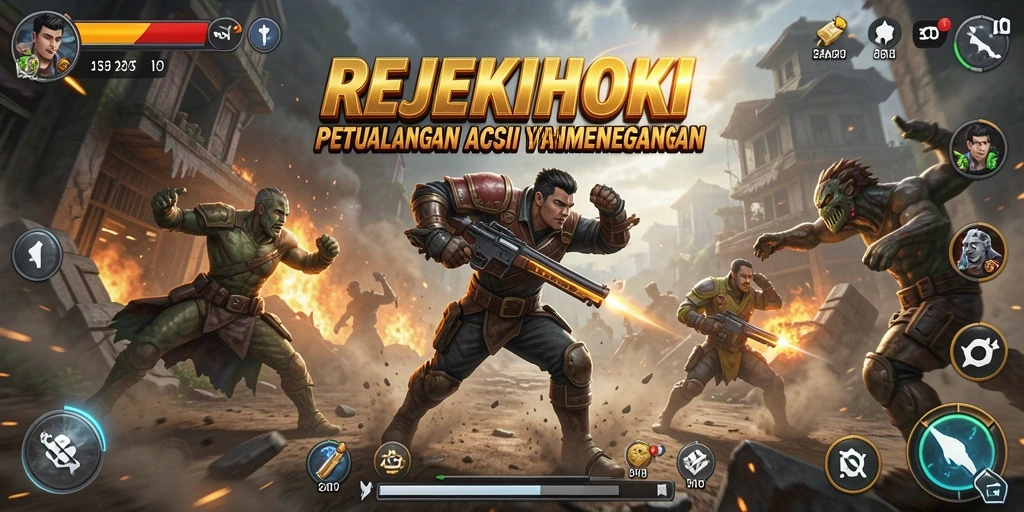 Tampilan aksi seru dari gameplay REJEKIHOKI yang mendebarkan.